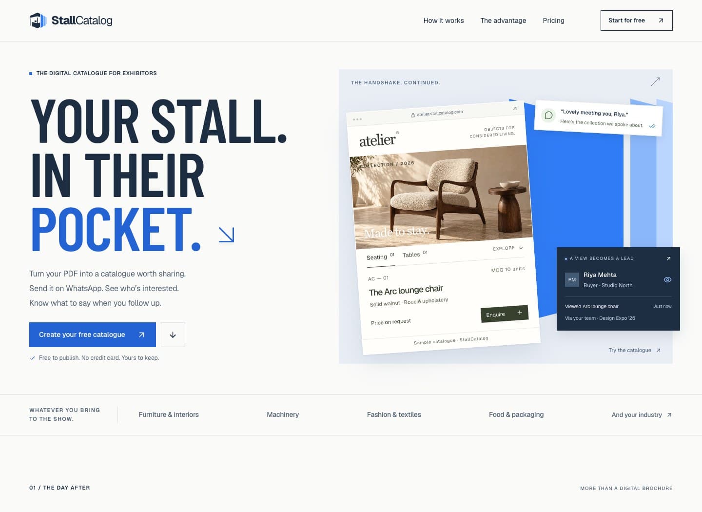 StallCatalog website, designed and developed by Codekik